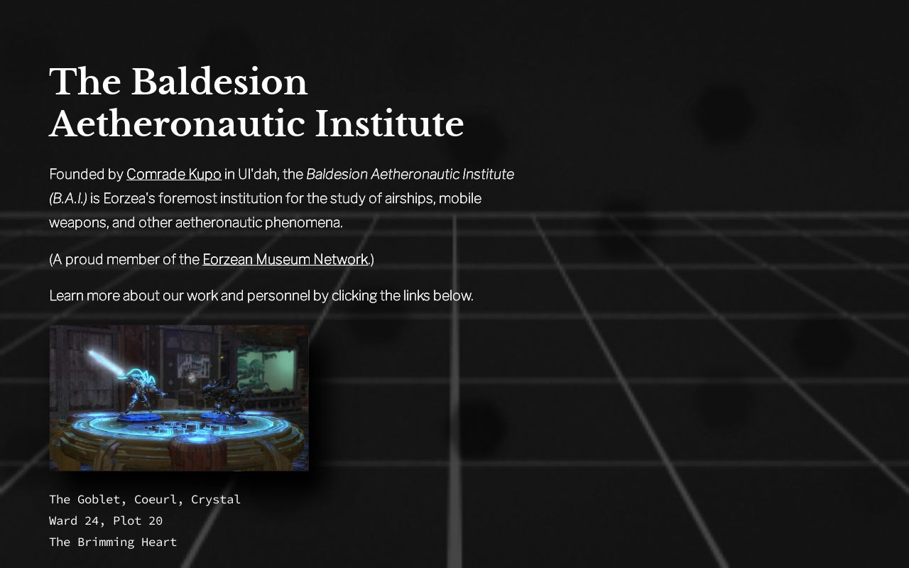 The Baldesion Aetheronautic Institute